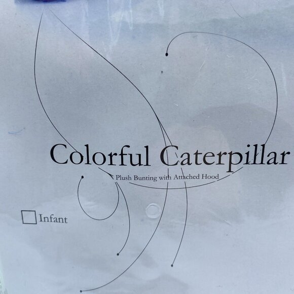 Underwraps Colorful Caterpillar Infant 0-6 M Plush Bunting Halloween Costume - Picture 5 of 10